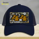 4x4 Camouflage Novelty License Plate Hat Mesh / Navy