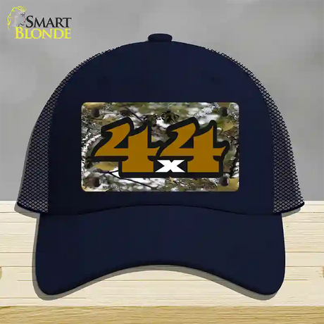 4x4 Camouflage Novelty License Plate Hat Mesh / Navy