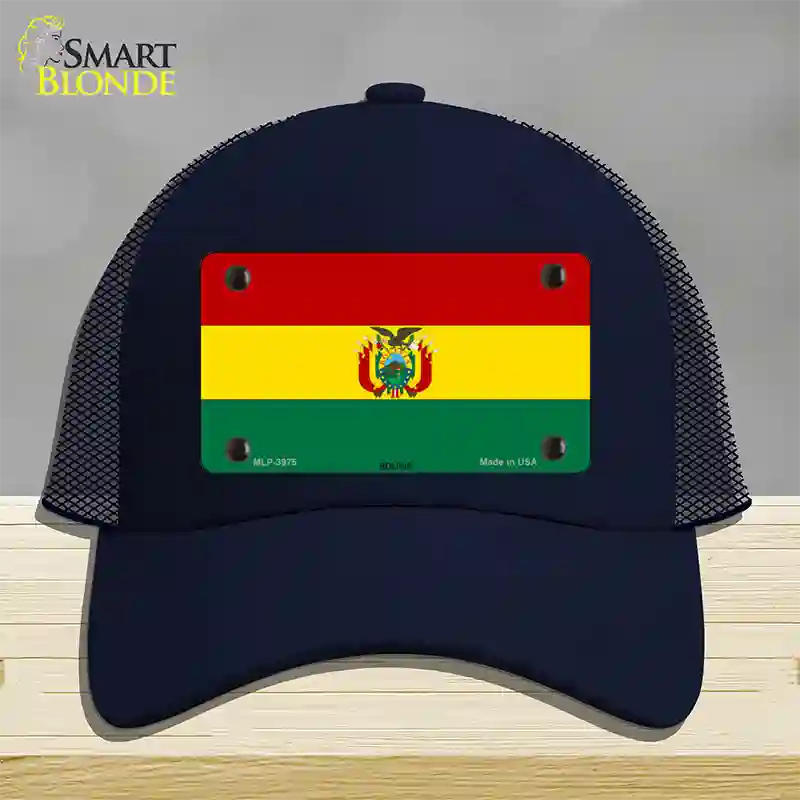 Bolivia Flag Novelty License Plate Hat Mesh / Navy