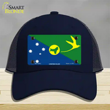 Christmas Island Flag Novelty License Plate Hat Mesh / Navy