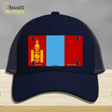 Mongolia Flag Novelty License Plate Hat Mesh / Navy