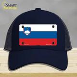 Slovenia Flag Novelty License Plate Hat Mesh / Navy