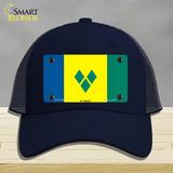 St Vincent Flag Novelty License Plate Hat Mesh / Navy
