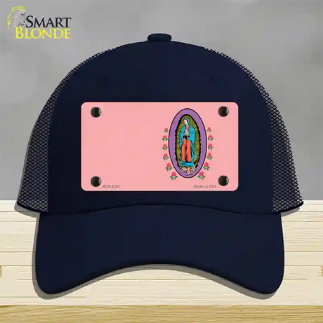 Virgin Mary Pink Novelty License Plate Hat Mesh / Navy