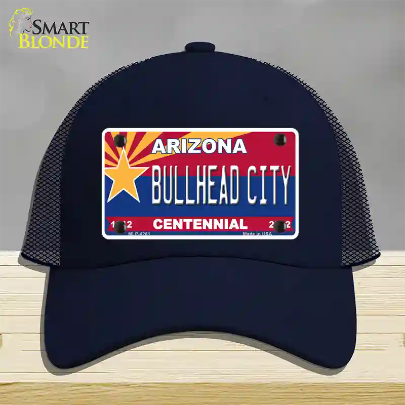 Arizona Centennial Bullhead City Novelty License Plate Hat Mesh / Navy