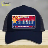 Arizona Centennial Bullhead City Novelty License Plate Hat Mesh / Navy