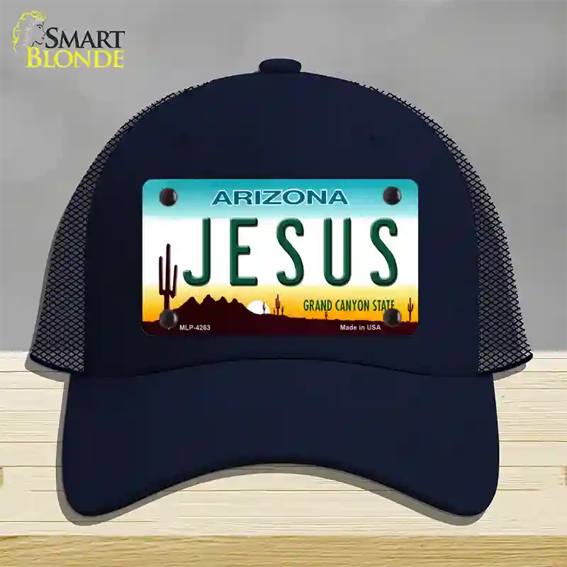 Jesus Arizona State Novelty License Plate Hat Mesh / Navy