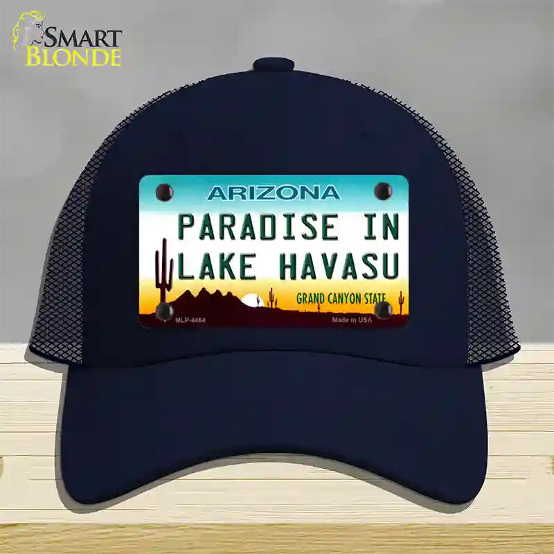 Paradise In Lake Havasu Arizona Novelty License Plate Hat Mesh / Navy