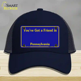 Pennsylvania Blue State Blank Novelty License Plate Hat Mesh / Navy