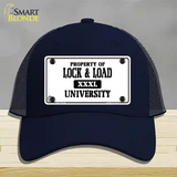 Lock And Load Novelty License Plate Hat Mesh / Navy
