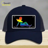 Mud Flap Girl Novelty License Plate Hat Mesh Navy