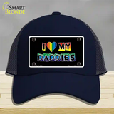 I Love My Daddies Novelty License Plate Hat Mesh / Navy