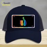 Thumbs Up Novelty License Plate Hat Mesh Navy