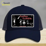 Position Available Male Novelty License Plate Hat Mesh / Navy