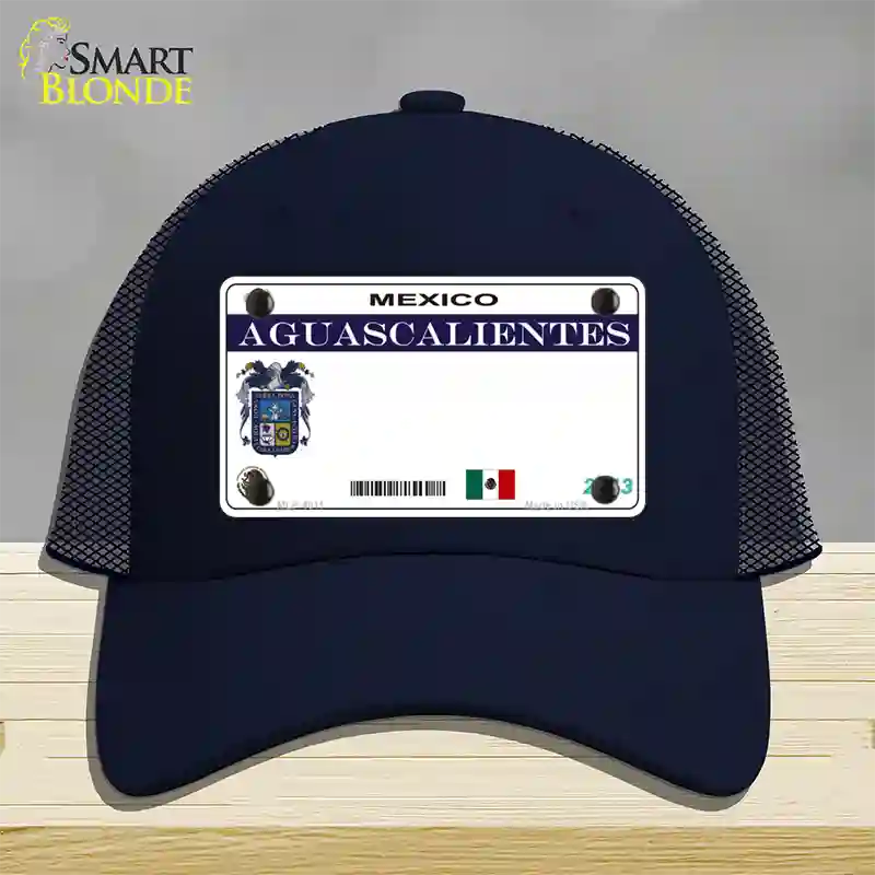 Aguascalientes Mexico Novelty License Plate Hat Mesh / Navy