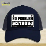 No Problem Novelty License Plate Hat Mesh / Navy