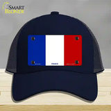 France Flag Novelty License Plate Hat Mesh / Navy