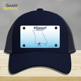 Missouri Show Me Blank Novelty License Plate Hat Mesh / Navy