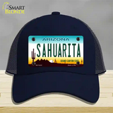 Sahuarita Arizona Novelty License Plate Hat Mesh / Navy
