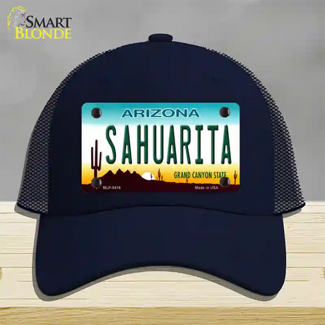 Sahuarita Arizona Novelty License Plate Hat Mesh / Navy
