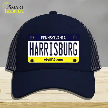 Harrisburg Pennsylvania State Novelty License Plate Hat Mesh / Navy