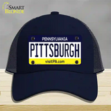 Pittsburgh Pennsylvania State Novelty License Plate Hat Mesh / Navy