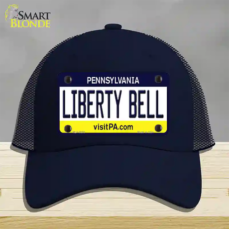 Liberty Bell Pennsylvania State Novelty License Plate Hat Mesh / Navy