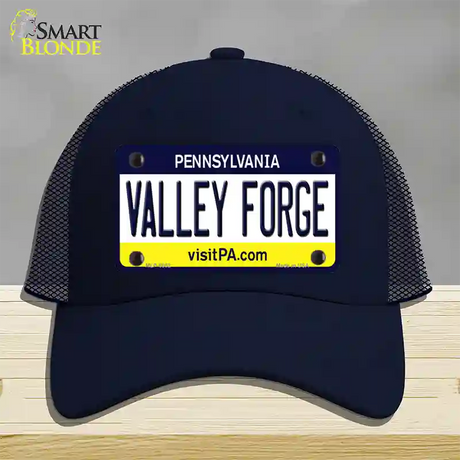 Valley Forge Pennsylvania State Novelty License Plate Hat Mesh / Navy