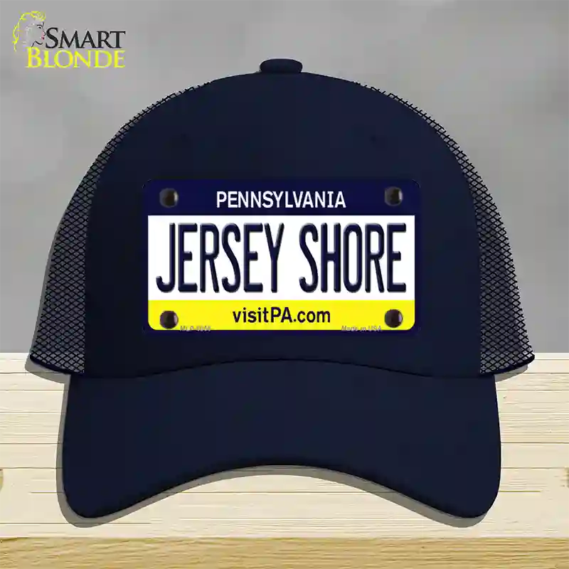 Jersey Shore Pennsylvania State Novelty License Plate Hat Mesh / Navy