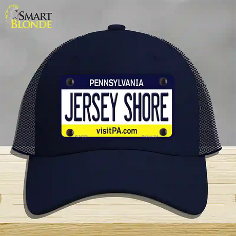 Jersey Shore Pennsylvania State Novelty License Plate Hat Mesh / Navy