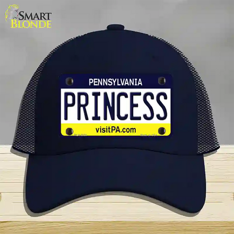 Princess Pennsylvania State Novelty License Plate Hat Mesh / Navy