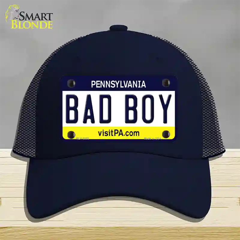 Bad Boy Pennsylvania State Novelty License Plate Hat Mesh / Navy