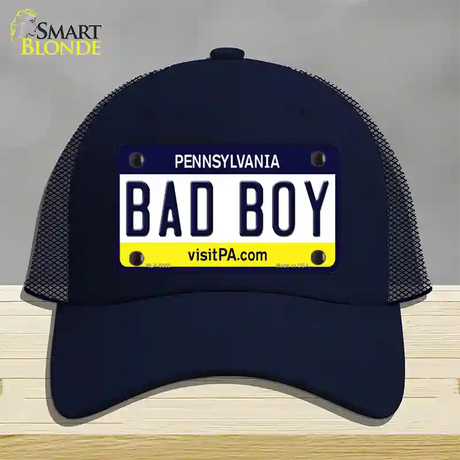 Bad Boy Pennsylvania State Novelty License Plate Hat Mesh / Navy