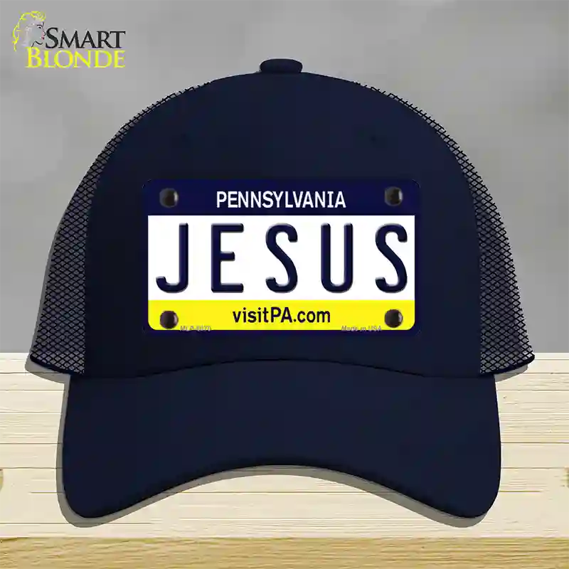 Jesus Pennsylvania State Novelty License Plate Hat Mesh / Navy
