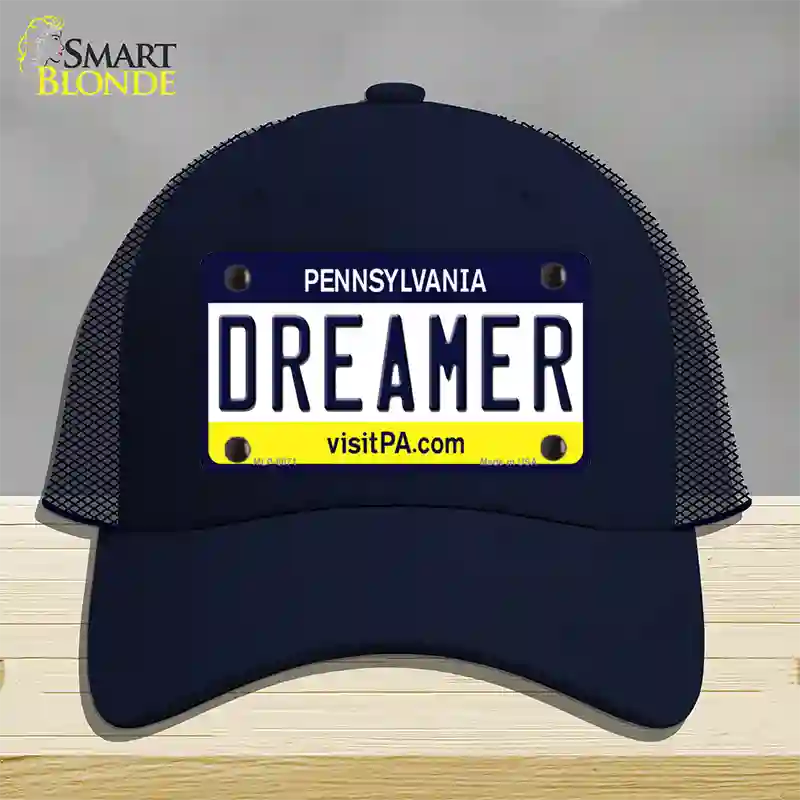 Dreamer Pennsylvania State Novelty License Plate Hat Mesh / Navy