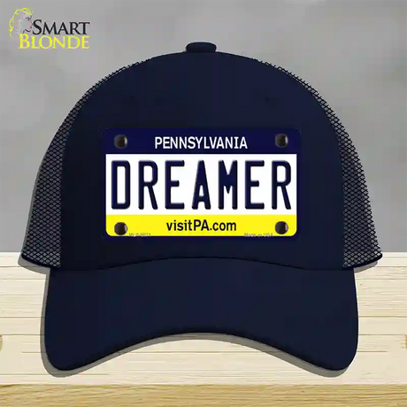 Dreamer Pennsylvania State Novelty License Plate Hat Mesh / Navy