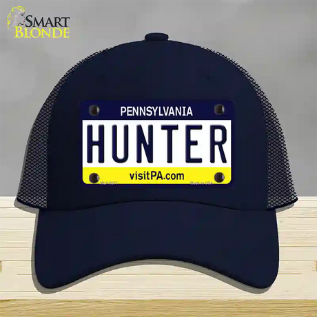 Hunter Pennsylvania State Novelty License Plate Hat Mesh / Navy
