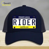 Rider Pennsylvania State Novelty License Plate Hat Mesh / Navy