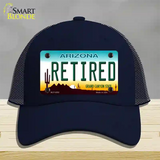 Arizona Retired Novelty License Plate Hat Mesh / Navy