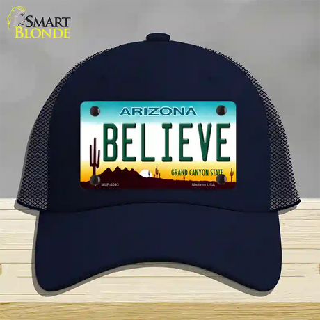 Arizona Believe Novelty License Plate Hat Mesh / Navy