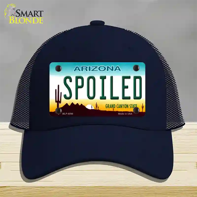 Arizona Spoiled Novelty License Plate Hat Mesh / Navy