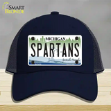 Spartans Michigan Novelty License Plate Hat Mesh / Navy