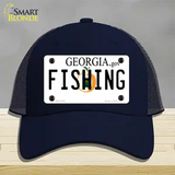 Fishing Georgia Novelty License Plate Hat Mesh / Navy