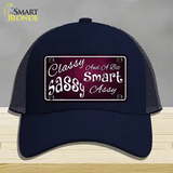 Classy Sassy Novelty License Plate Hat Mesh / Navy