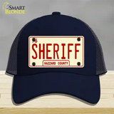 Sheriff Novelty License Plate Hat Mesh / Navy