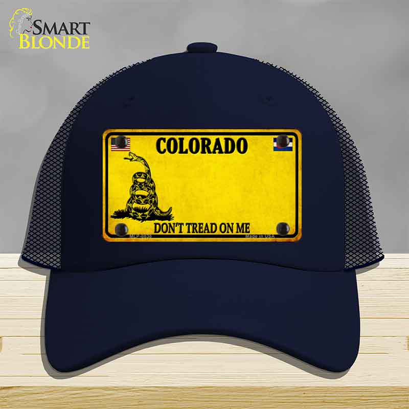 Colorado Dont Tread On Me Novelty License Plate Hat Mesh / Navy