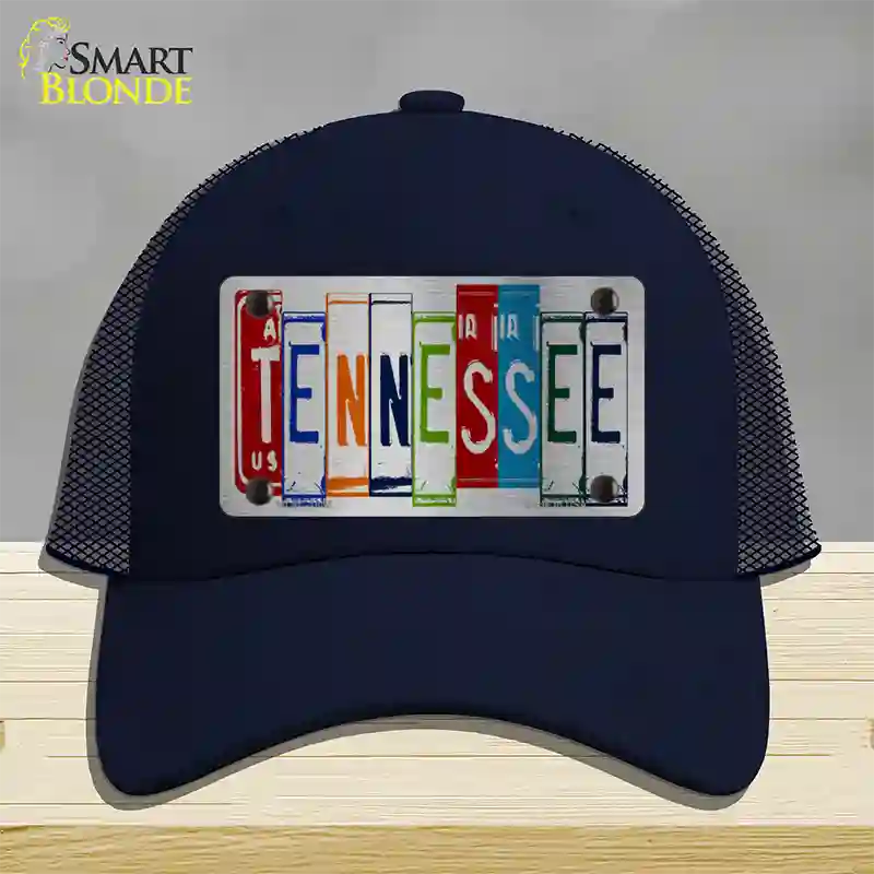 Tennessee License Plate Art Novelty License Plate Hat Mesh / Navy