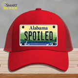 Spoiled Alabama Novelty License Plate Hat Mesh / Red