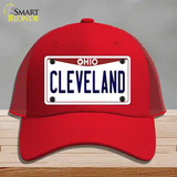 Cleveland Ohio Novelty License Plate Hat Mesh / Red