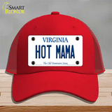 Hot Mama Virginia Novelty License Plate Hat Mesh / Red